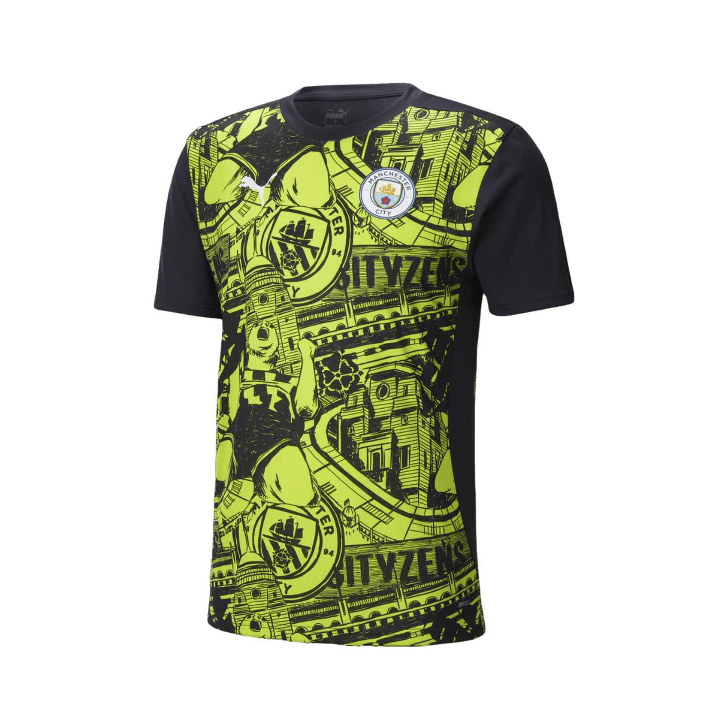 Manchester City Pre-Match Shirt 24/25 - Yellow Glow/Magic Blue