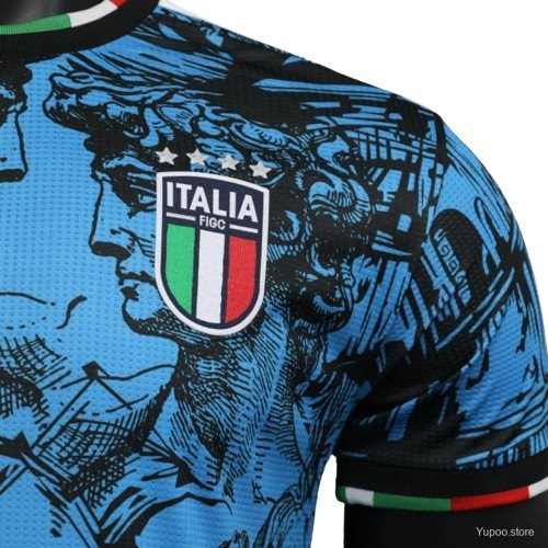 2023 Italië Special Blauw Zwart tenue - Spelersversie
