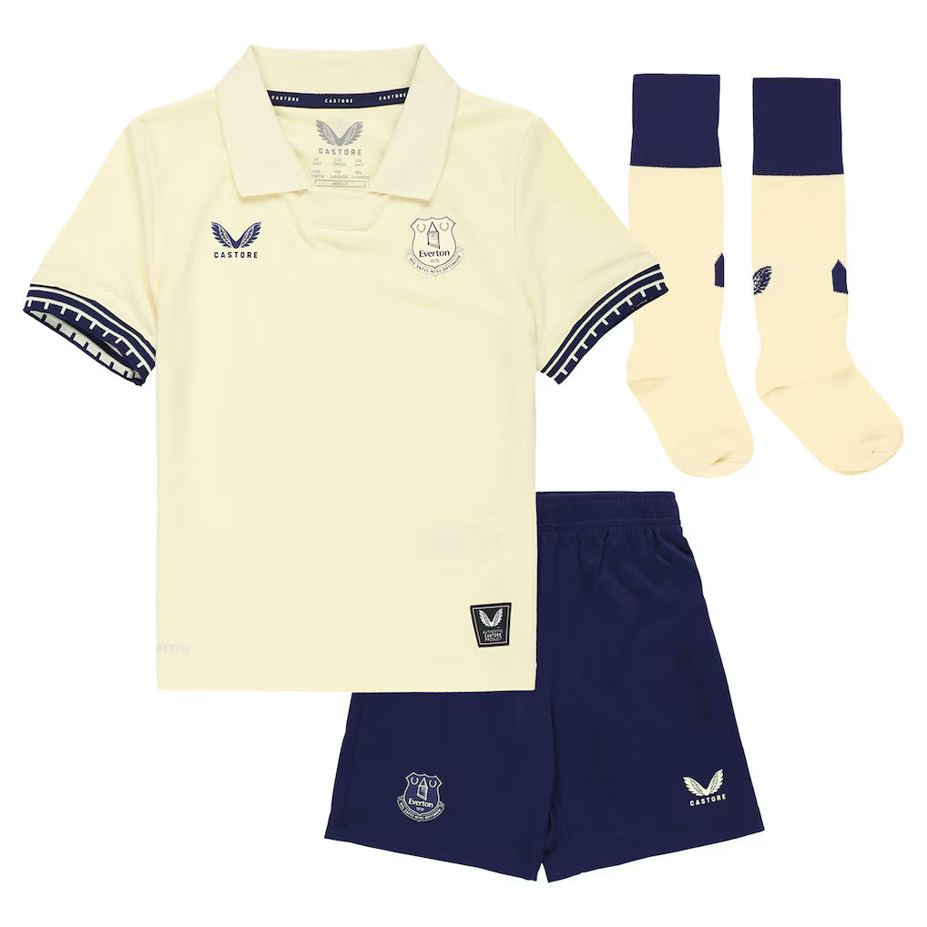 2025-26 Everton Away Kids Kit