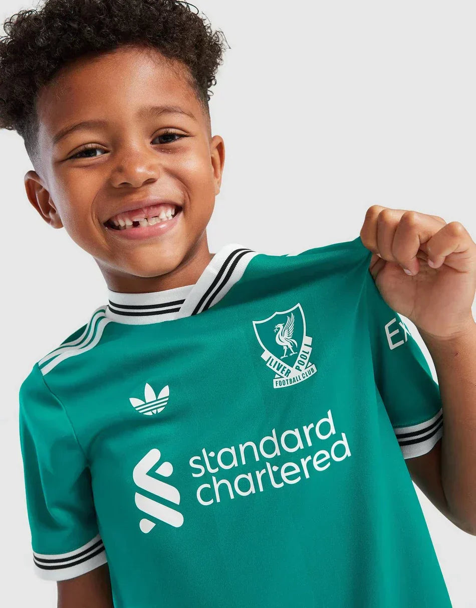 2025-26 Liverpool Third Kids Kit