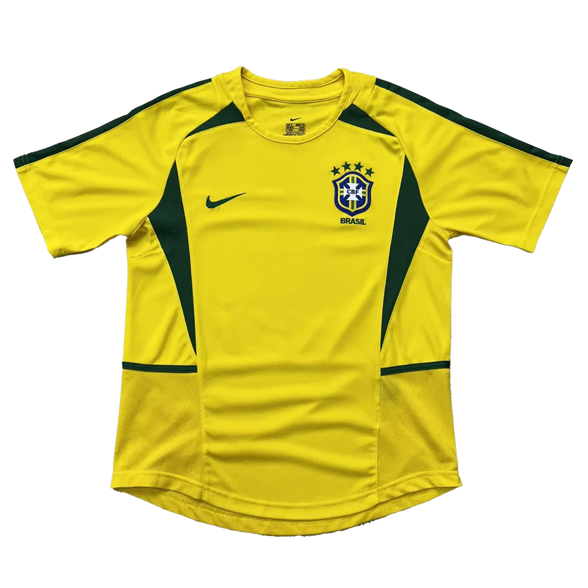 Retro 2002 Brasilien Heim-Fußballtrikot