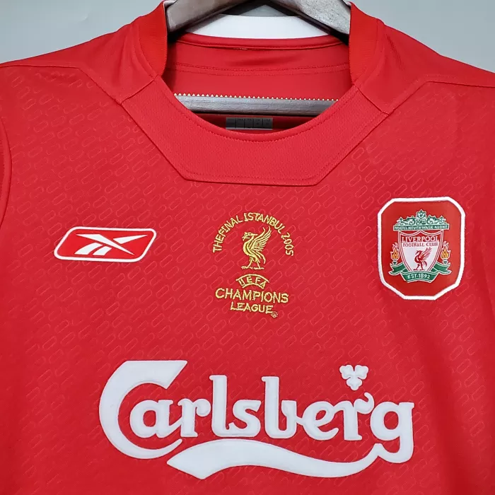 2004/2005 Liverpool Thuis Retro Shirt Champions League Finale