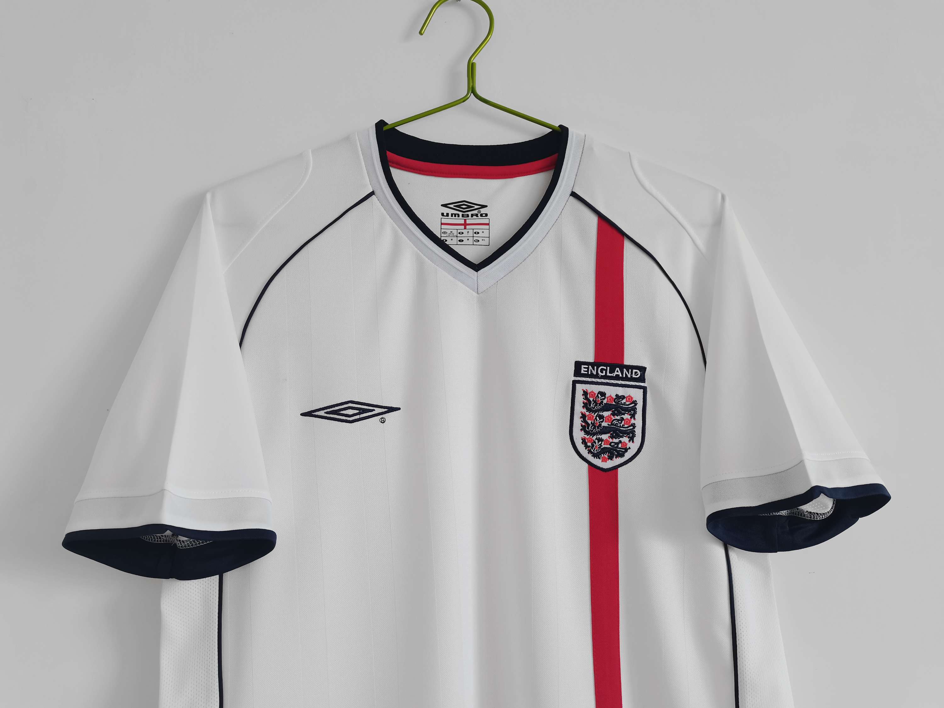 Engeland Thuis Retro Shirt Wereldbeker 2002