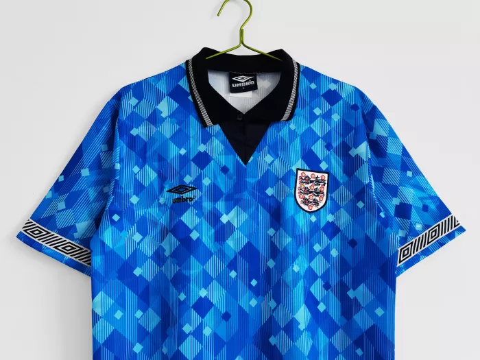1990 Engeland Derde Retro Shirt Blauw