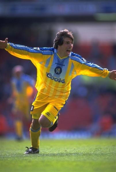 1996/1998 Chelsea Uit Geel Retro Shirt Coors