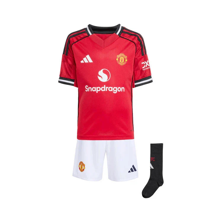 2025-26 Manchester United Home Kids Football Kit