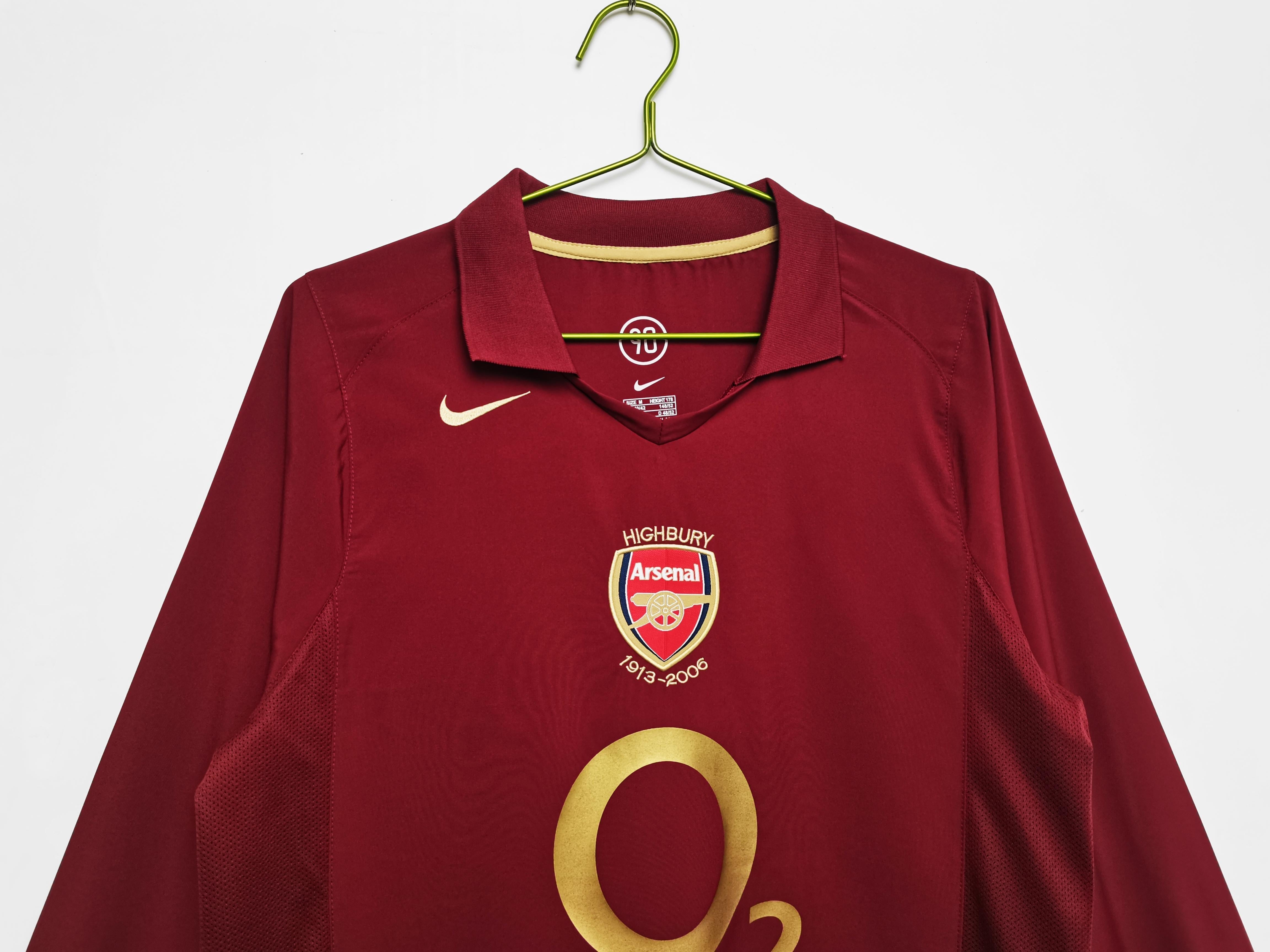 Arsenal Retro Shirt 2005/2006 Long Sleeve O2 Home