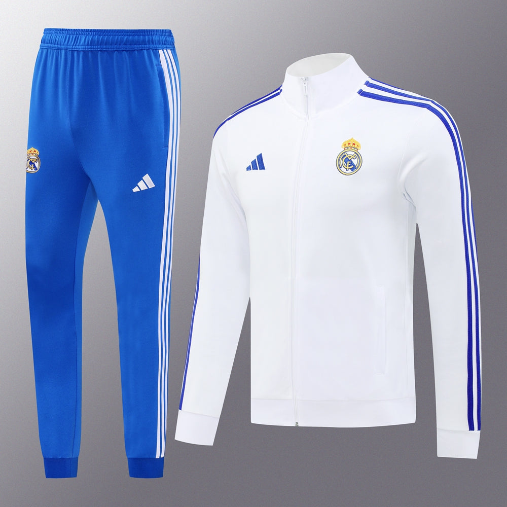Real Madrid Wit Blauw Volledige Rits