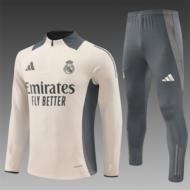 Real Madrid Trainingsanzug Creme