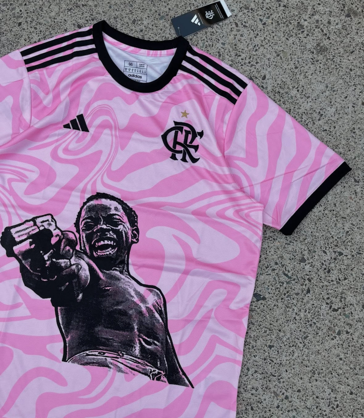 Flamengo X City of God Zé Pequeno Pinkes Trikot, limitierte Auflage