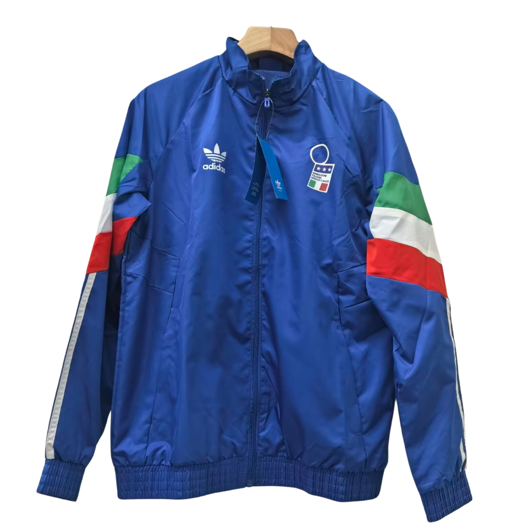 Italien Retro Windbreaker Jacke - Blau