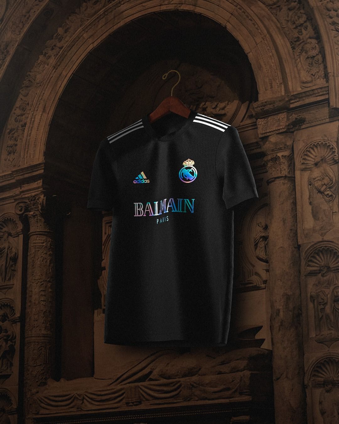 Real Madrid x Balmain Schwarzes Trikot