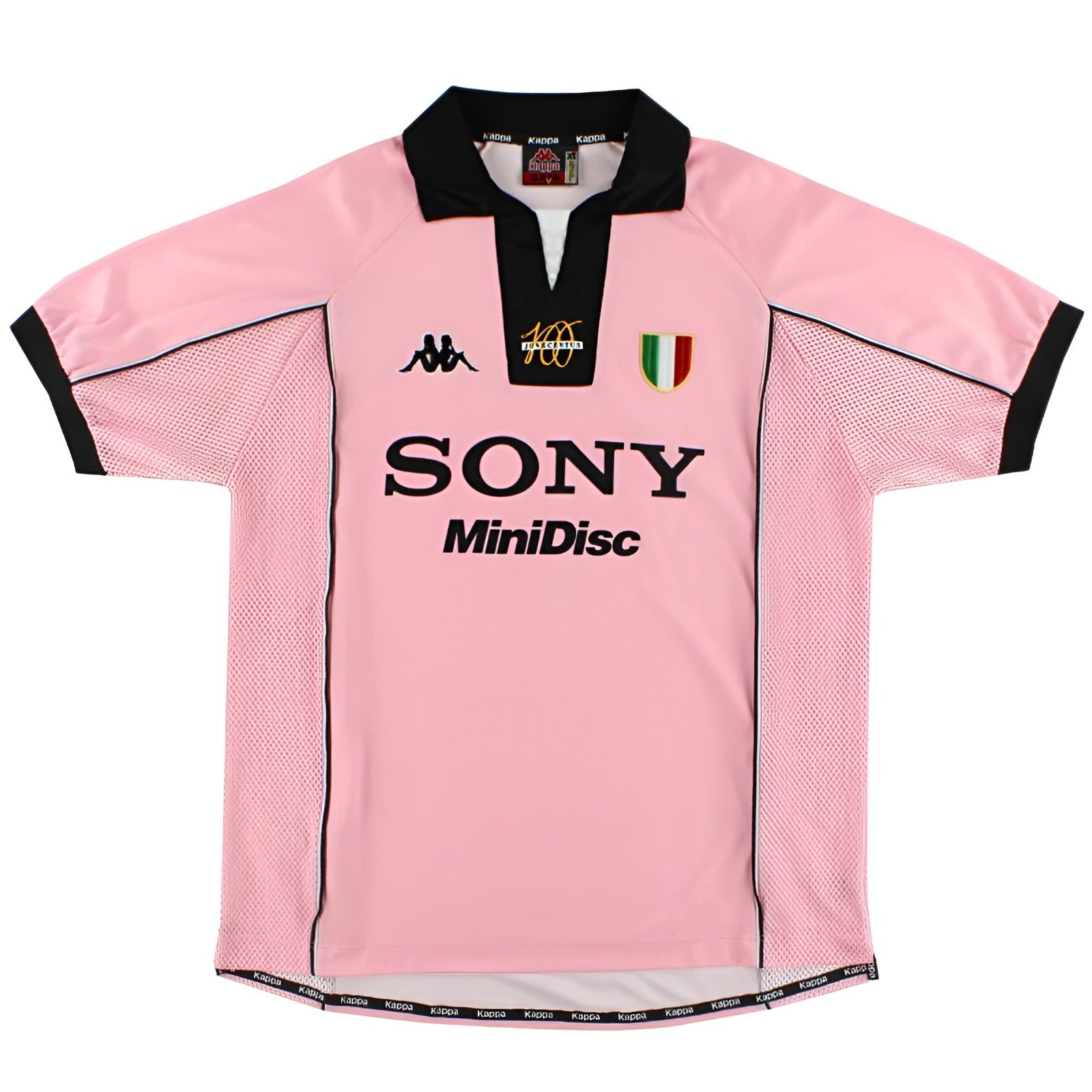 Retro 1997-98 Juventus Pink Centenary Auswärts-Fußballtrikot