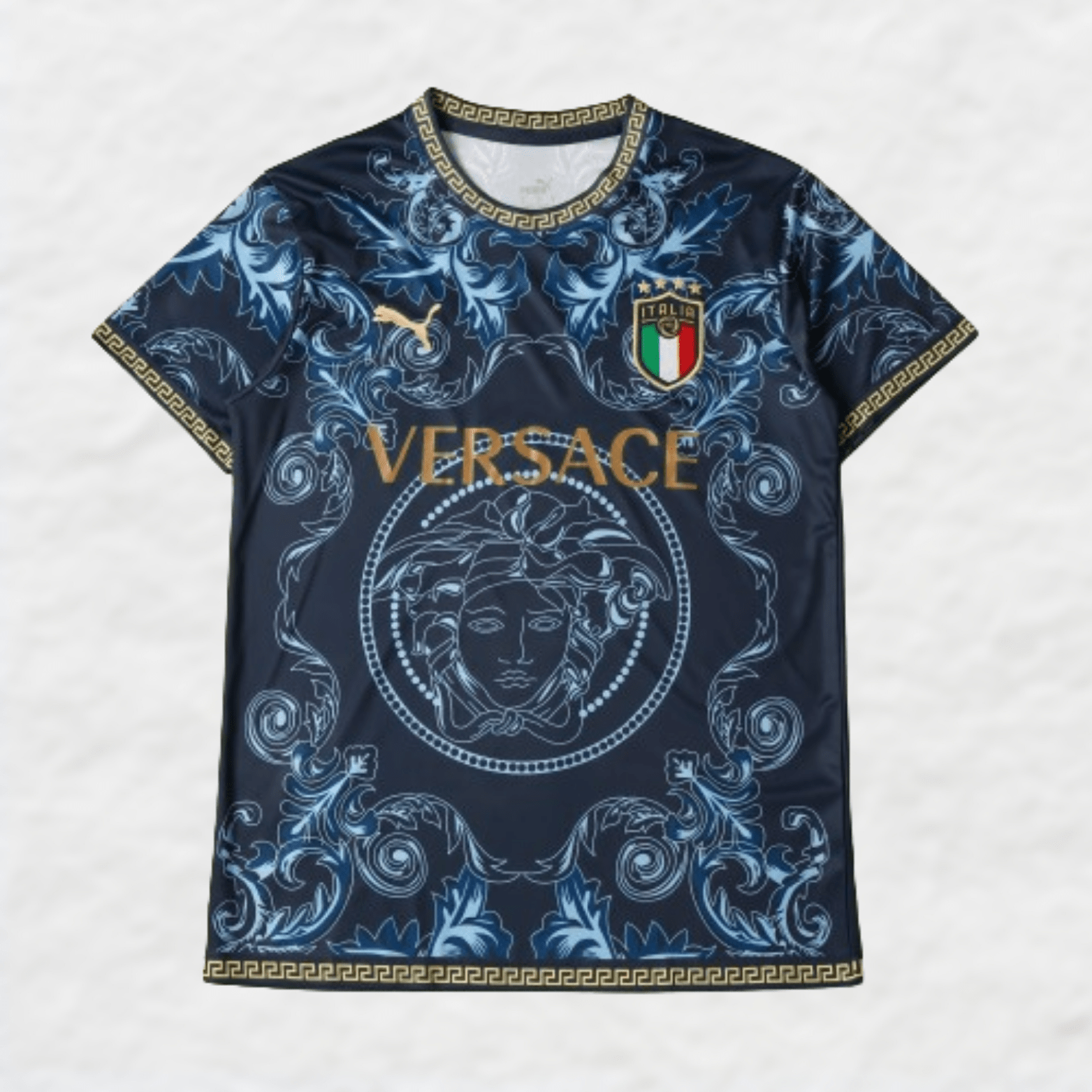 Italien X Versace 2022 Konzept (BLAU) Heimtrikot