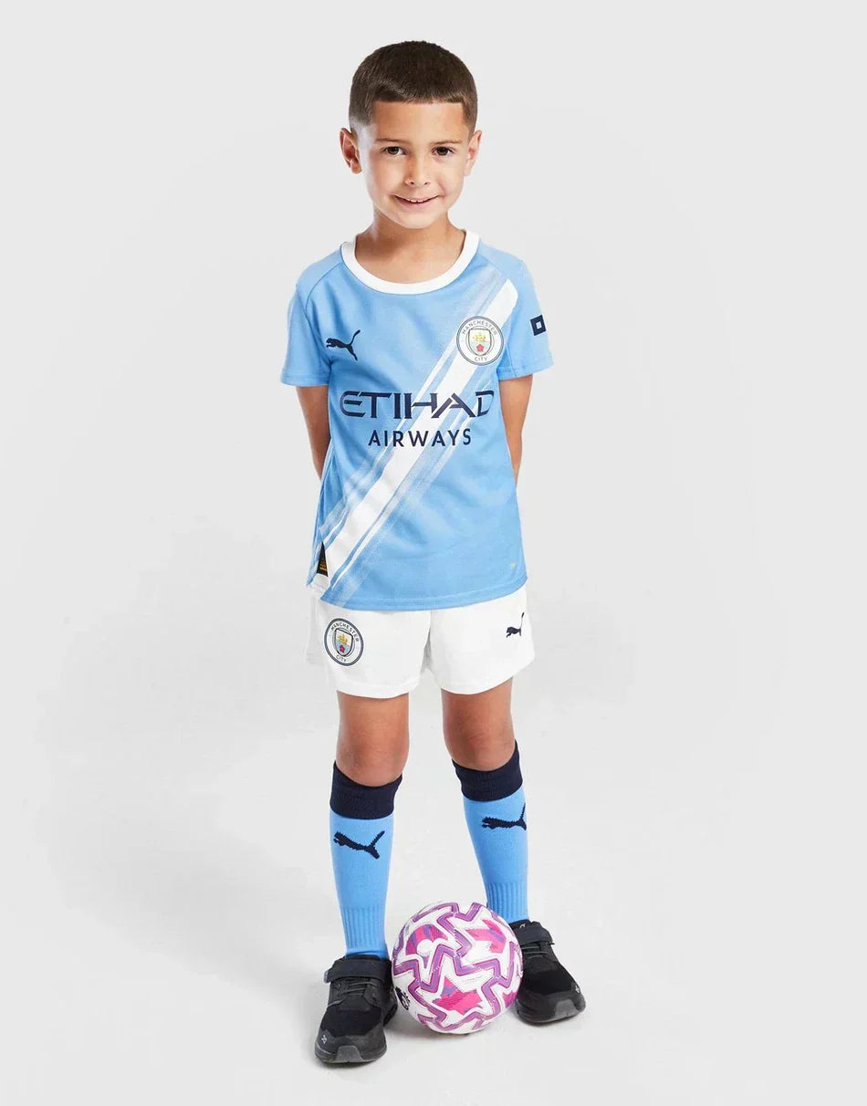 2025/26 Manchester City Kids Football Kit - Home