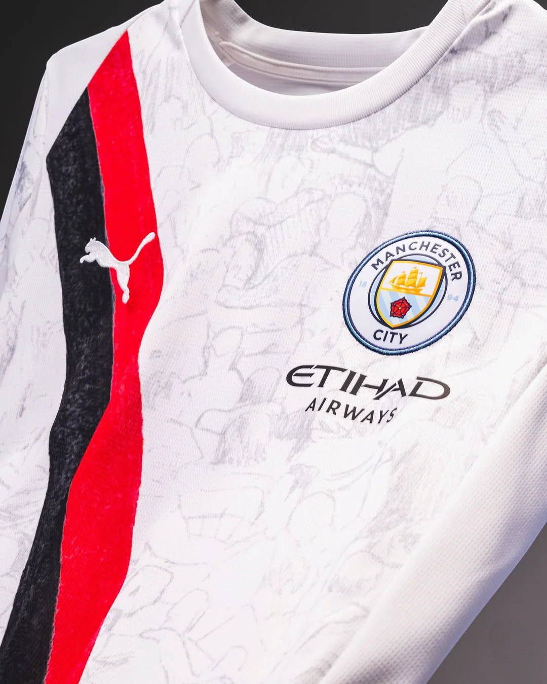 Manchester City Away White Jersey 2025-26 Player Version