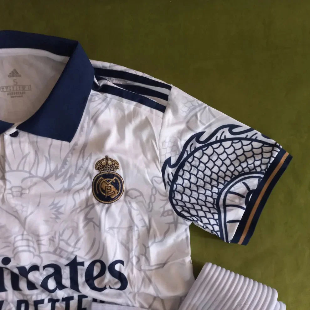 Real Madrid SE White Dragon Jersey Player Version