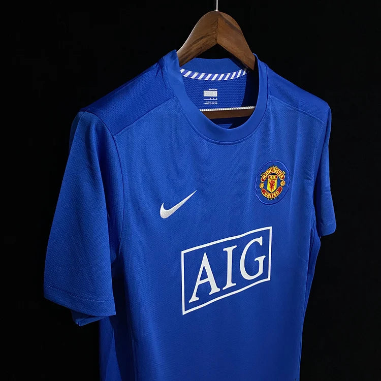 2007-2008 Manchester United Retro Uitshirt - Blauw