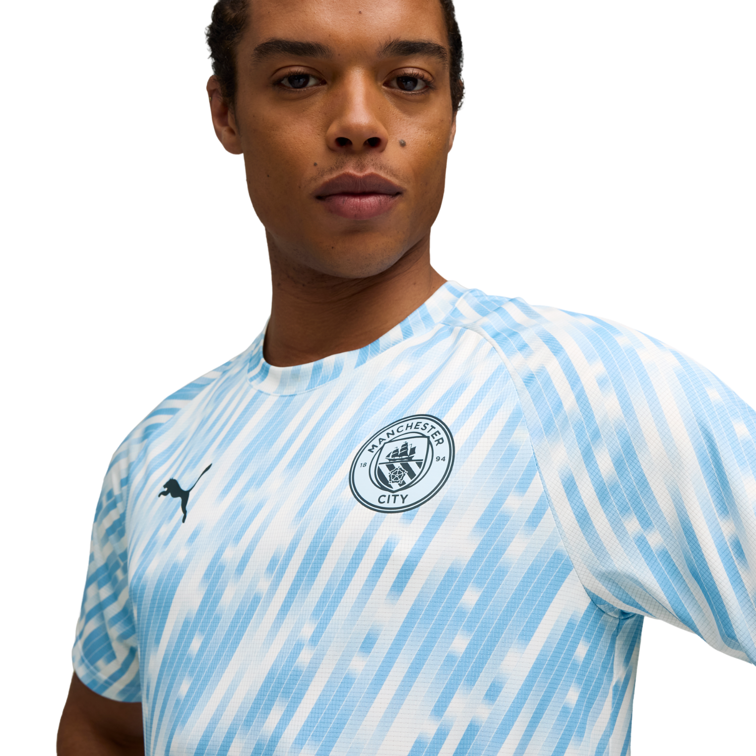 Manchester City Warm Up Shirt 25/26 - Silver Sky