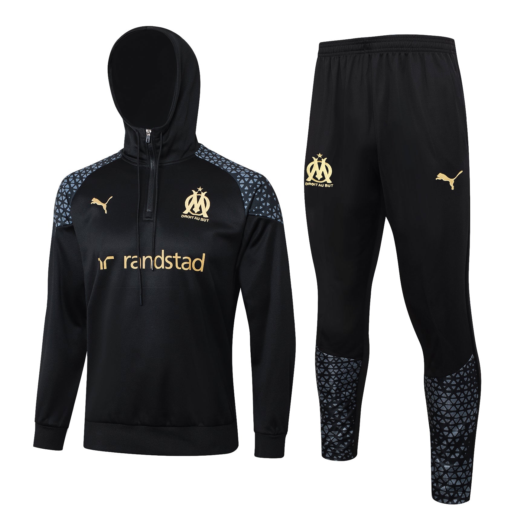 Marseille 23-24 | Schwarz | Trainingsanzug Hoodie