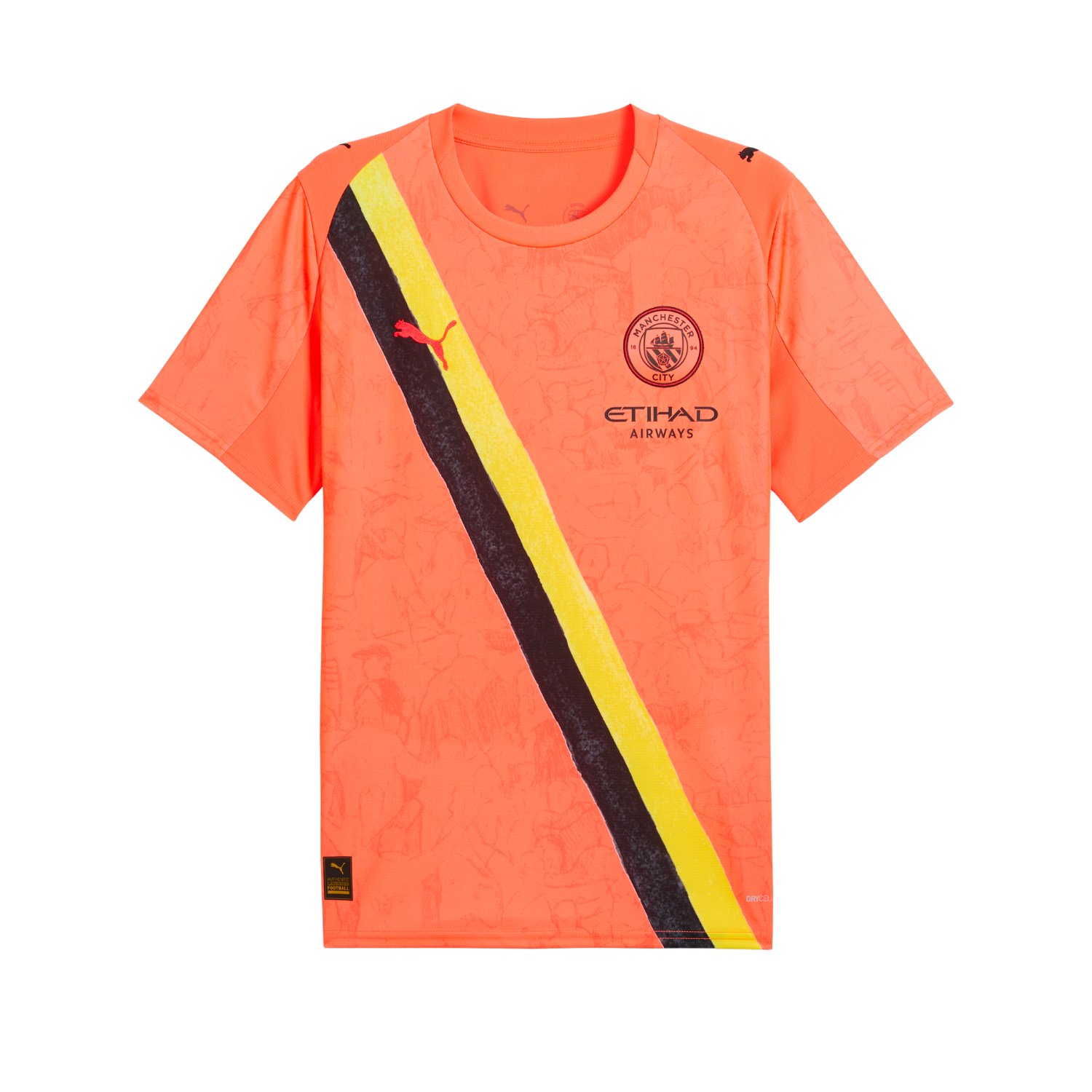 Manchester City X KidSuper Club World Cup Shirt 25/26 - Neon Sun/Black