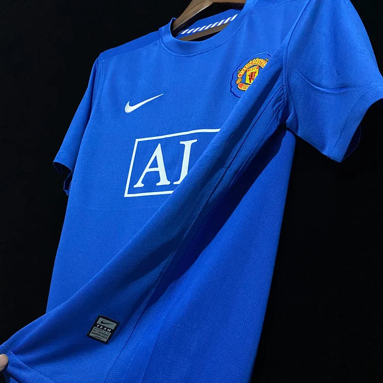 2007-2008 Manchester United Retro Uitshirt - Blauw