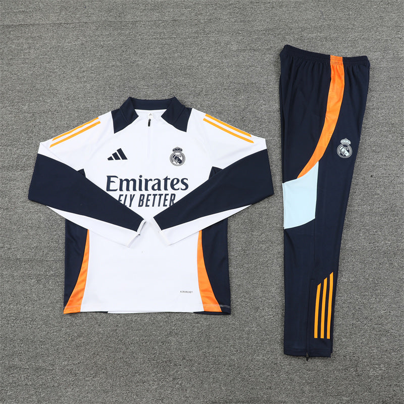 Real Madrid Trainingsanzug weiß-orange 2024/2025
