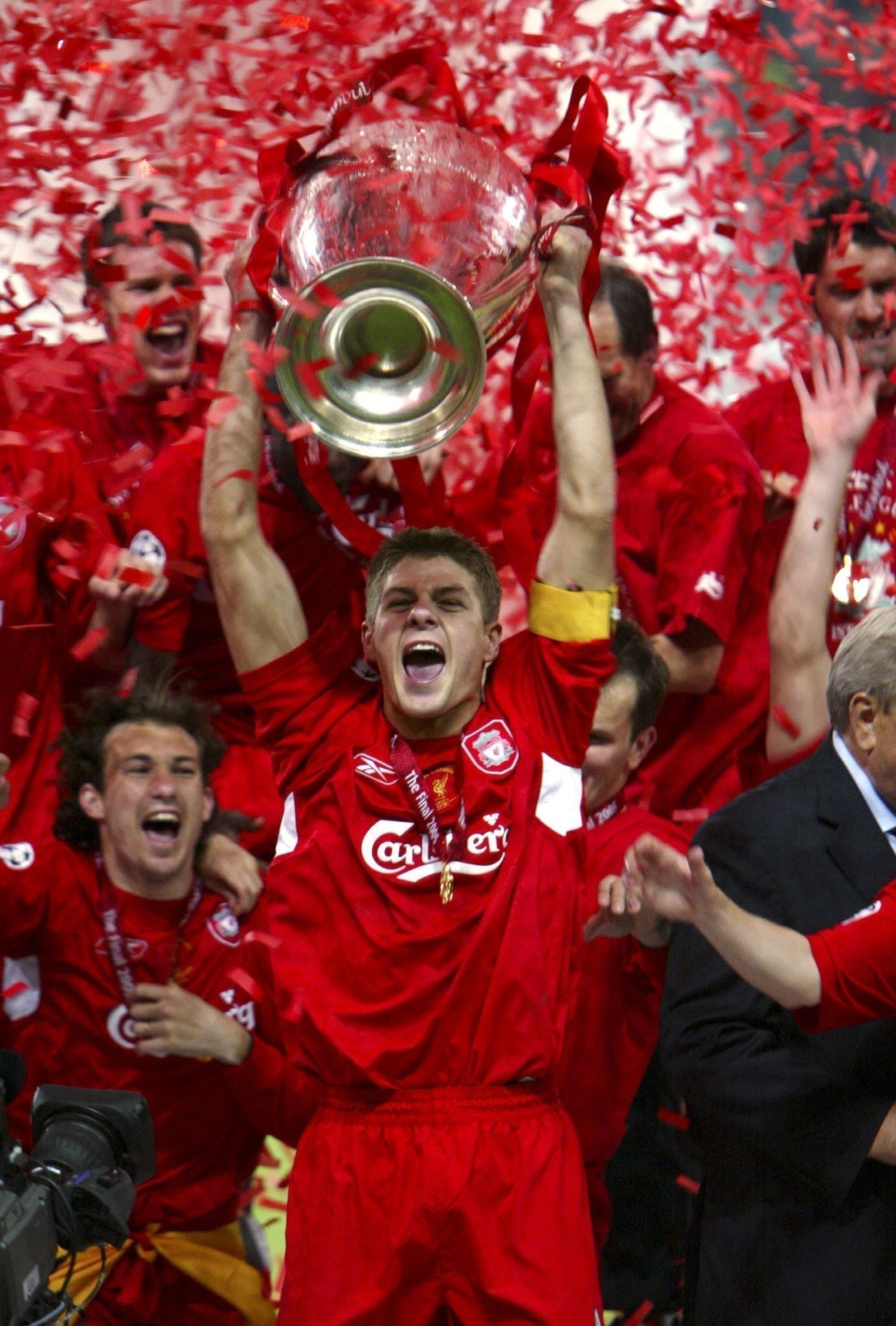 2004/2005 Liverpool Thuis Retro Shirt Champions League Finale