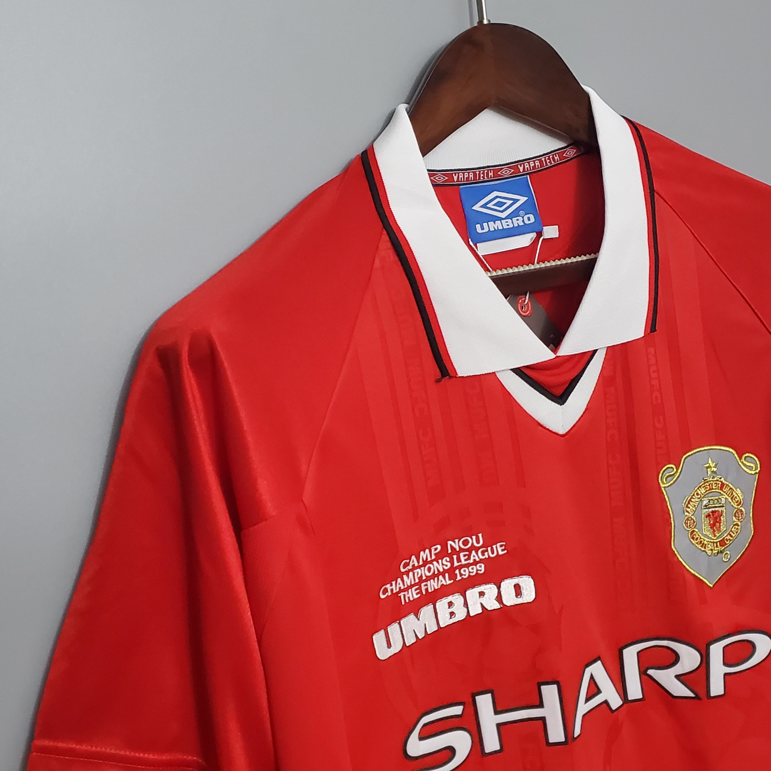 1999/2000 Manchester United Thuis Retro Shirt Champions League Finale