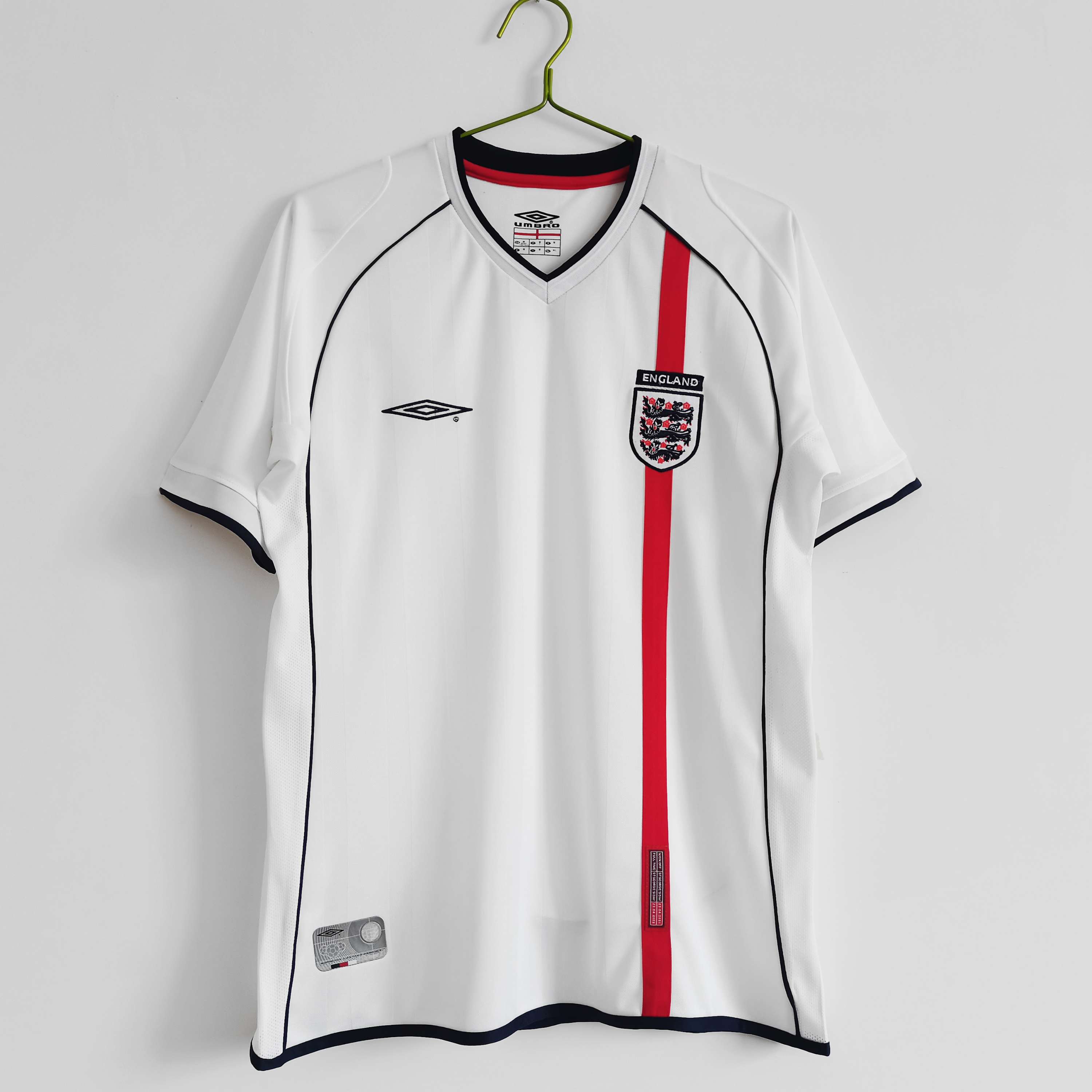 Engeland Thuis Retro Shirt Wereldbeker 2002