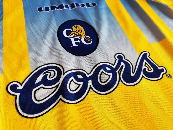 1996/1998 Chelsea Uit Geel Retro Shirt Coors