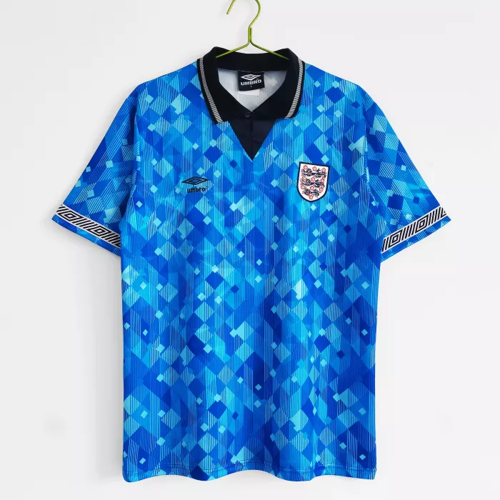 1990 Engeland Derde Retro Shirt Blauw