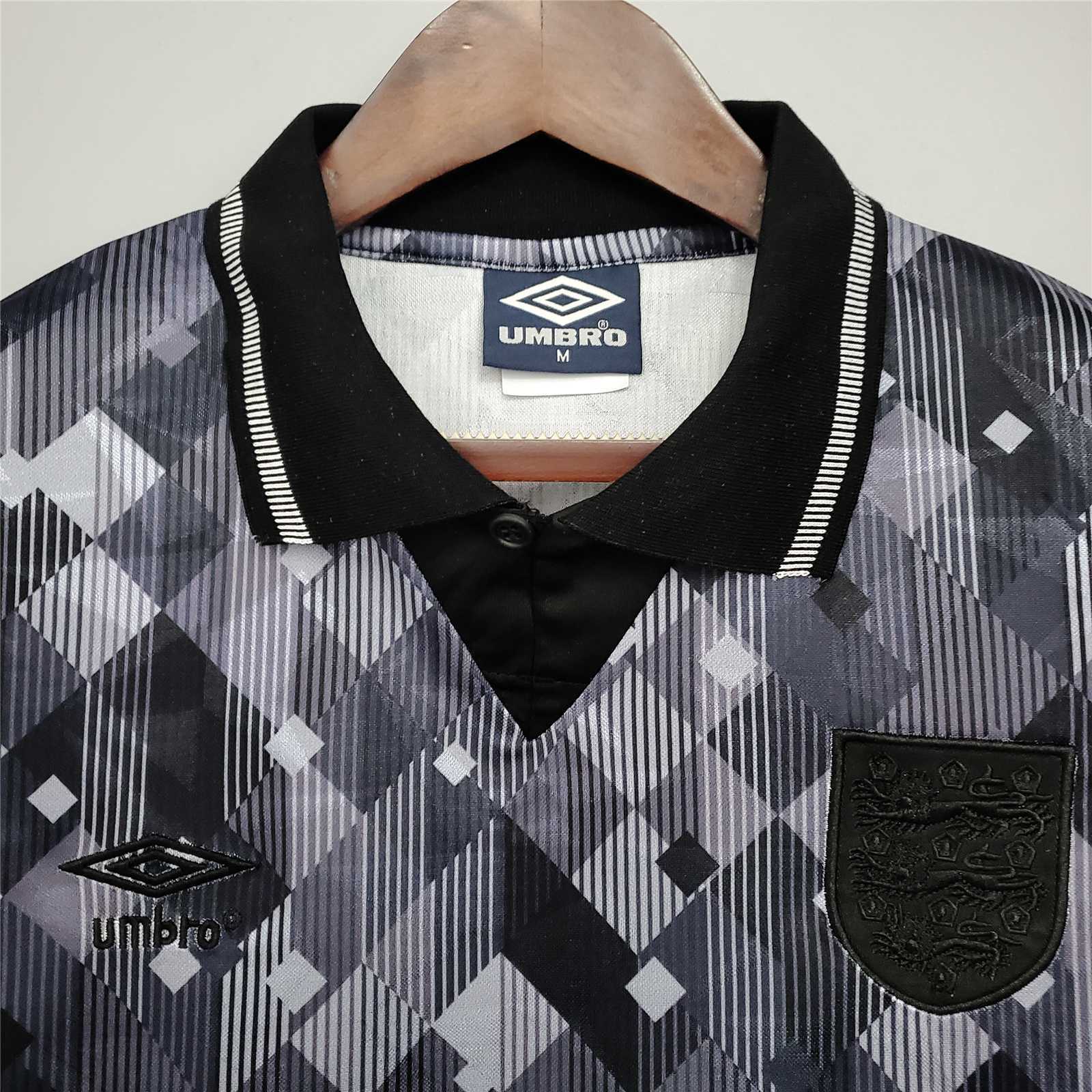 1990 Engeland Derde Retro Shirt Black Out