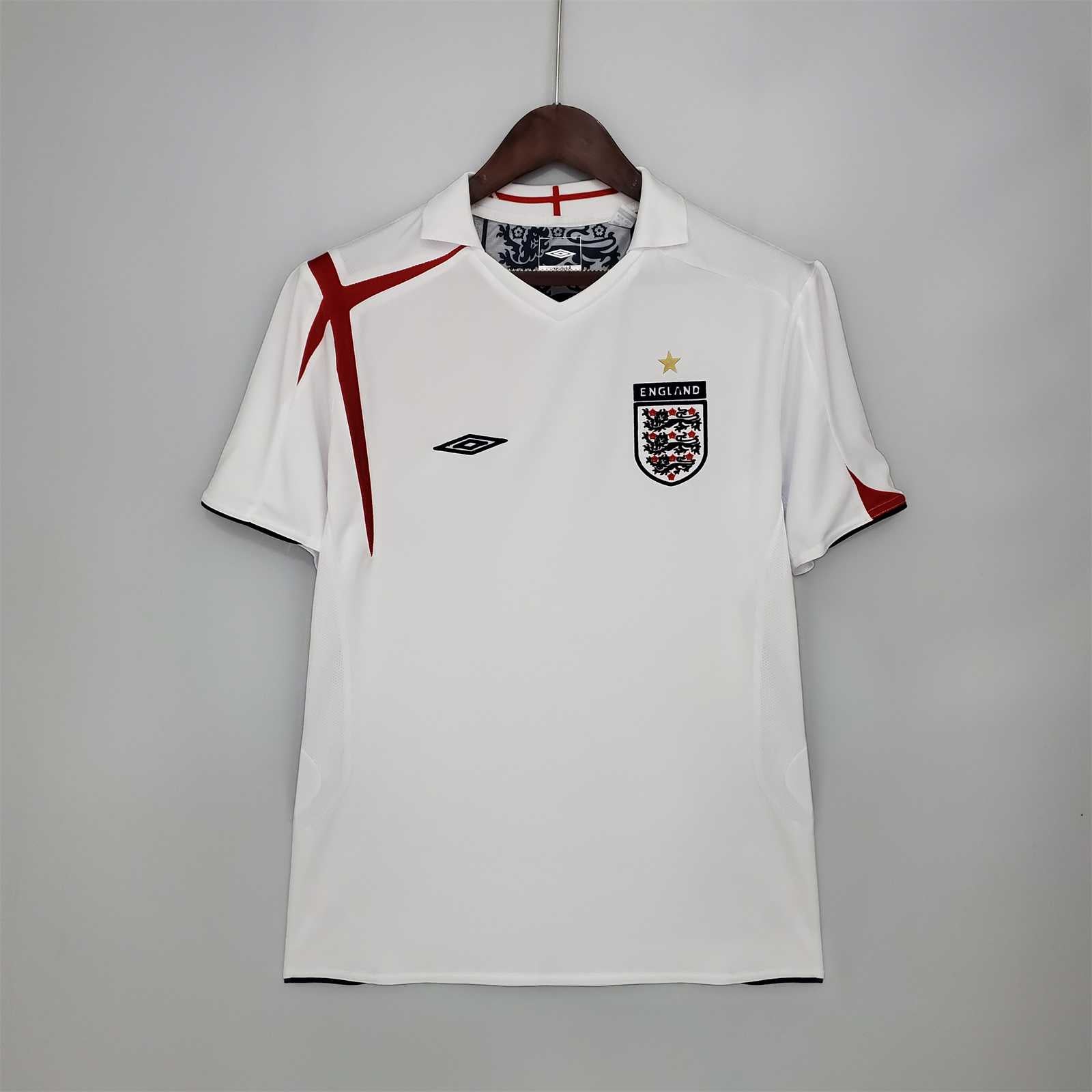 Engeland Thuis Retro Shirt Wereldbeker 2006
