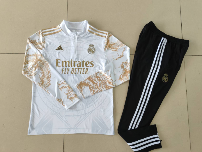 Real Madrid Trainingsanzug 2025 Weiß/Gold