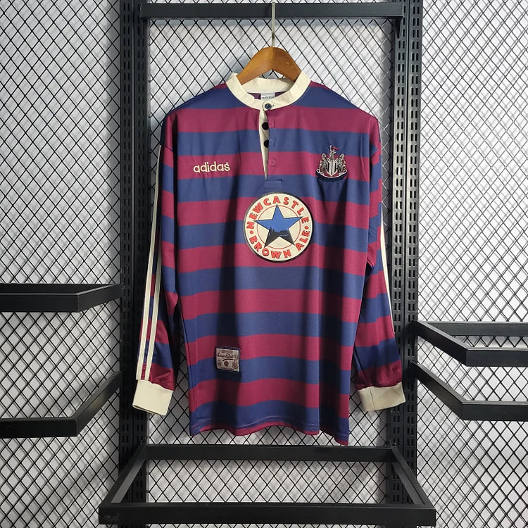 1995-1996 Newcastle United Retro Uitshirt met Lange Mouwen