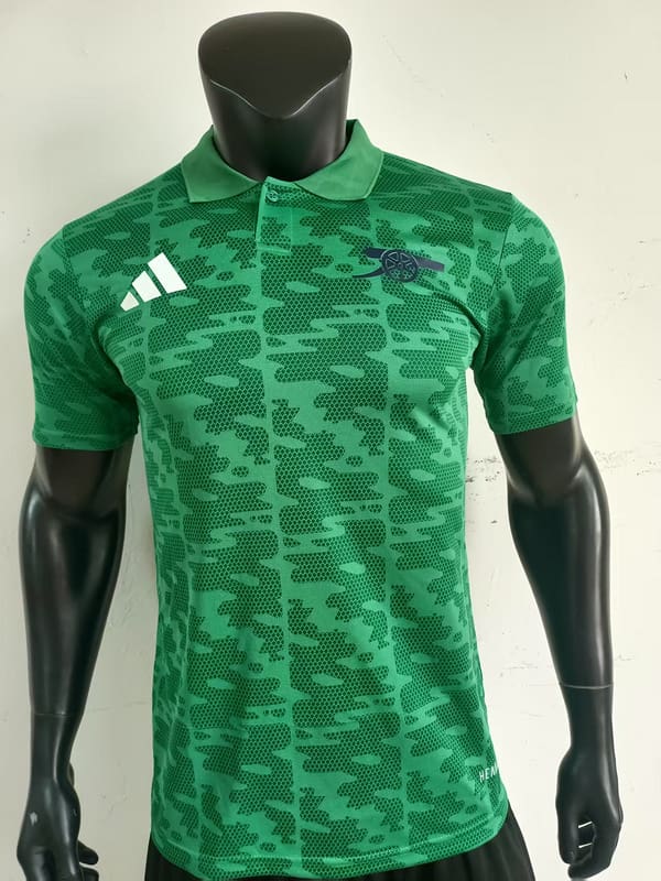 Arsenal 25/26 Groene Polo Kit – Spelersversie