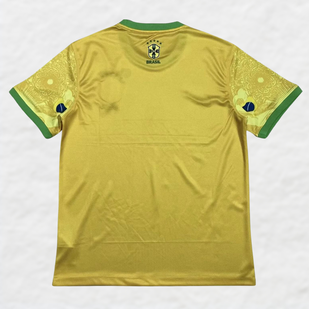 Brazil 2024/25 Yellow 'Jesus Christ' Special Edition Shirt