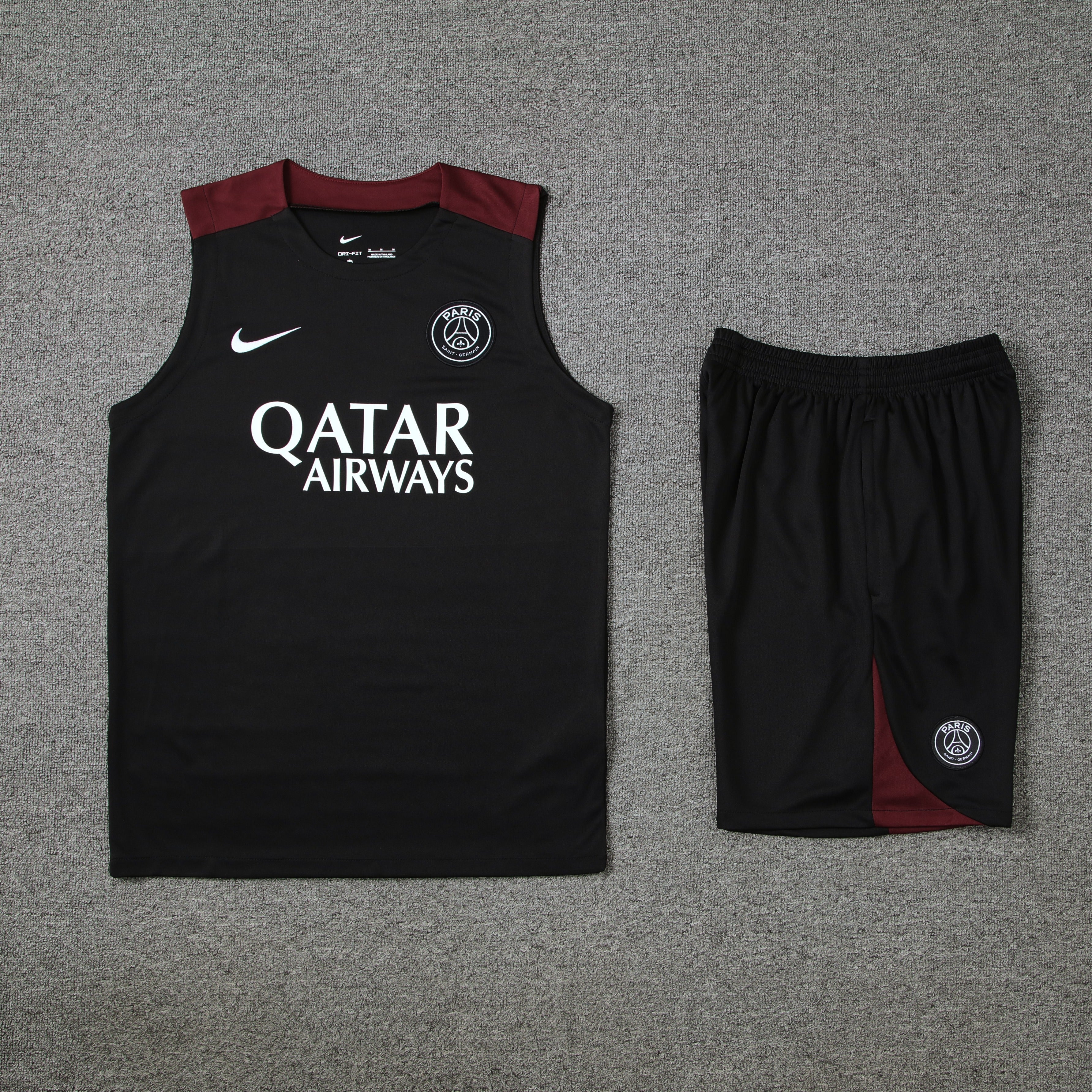 PSG Trainingsset 2024/25 - Mouwloos Zwart en Rood