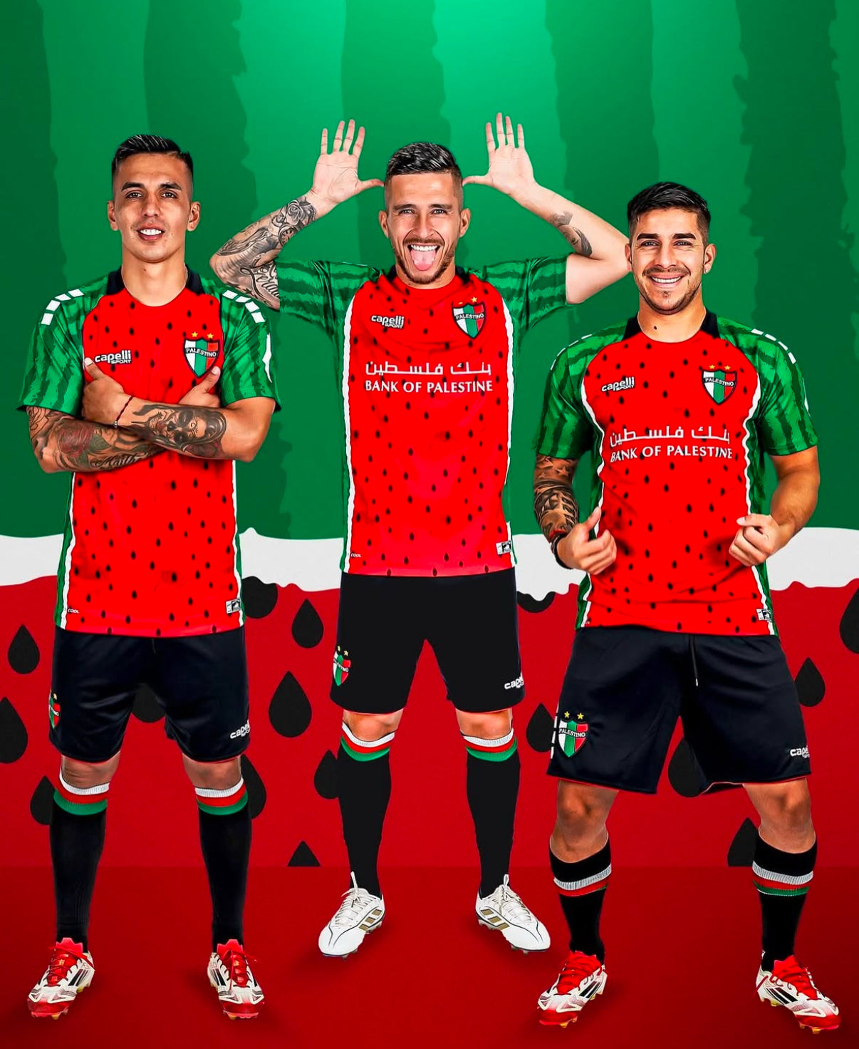 Palestine Watermelon Fußballtrikot Pelestino 2025/2026