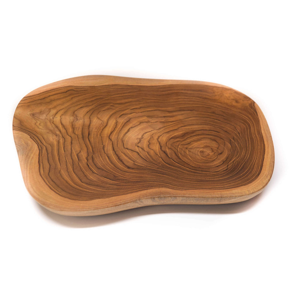 Tree Ring Natural Edge Teak Wood Plate