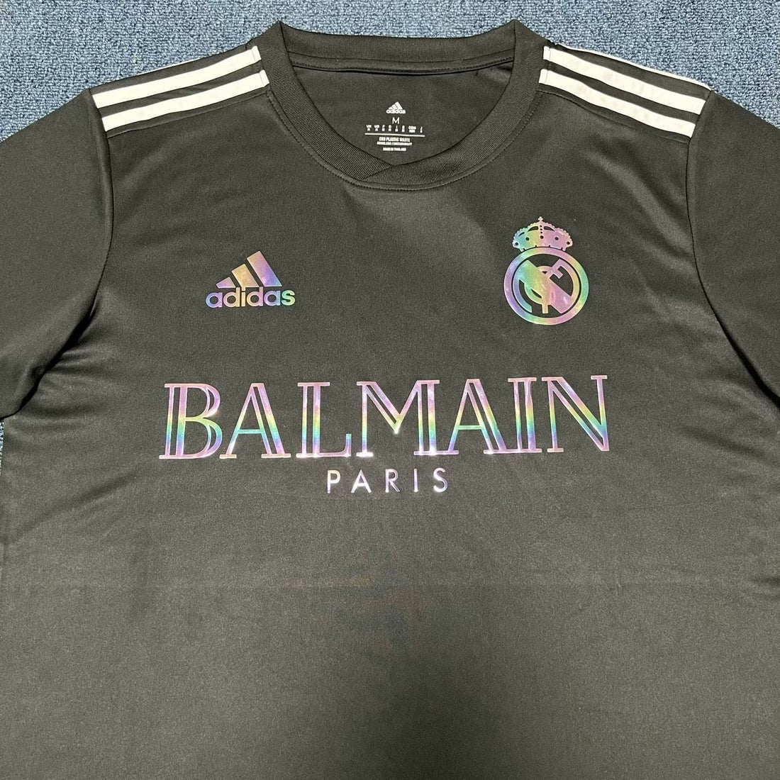 REAL MADRID x BALMAIN Schwarzes Hemd
