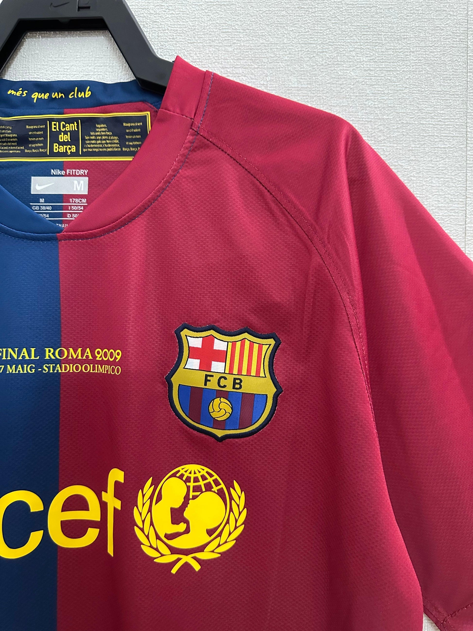 Retro Barcelona Champions League 2008-09 Home Jersey