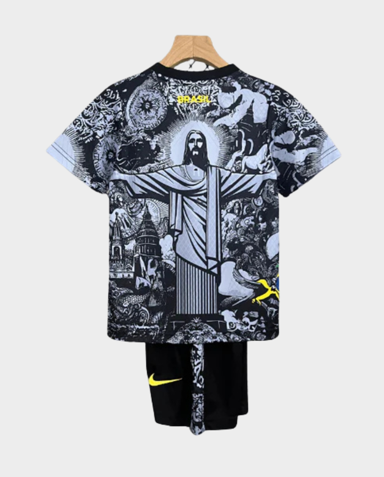 Kids Brazil Christ The Redeemer Black Kit 2025-26
