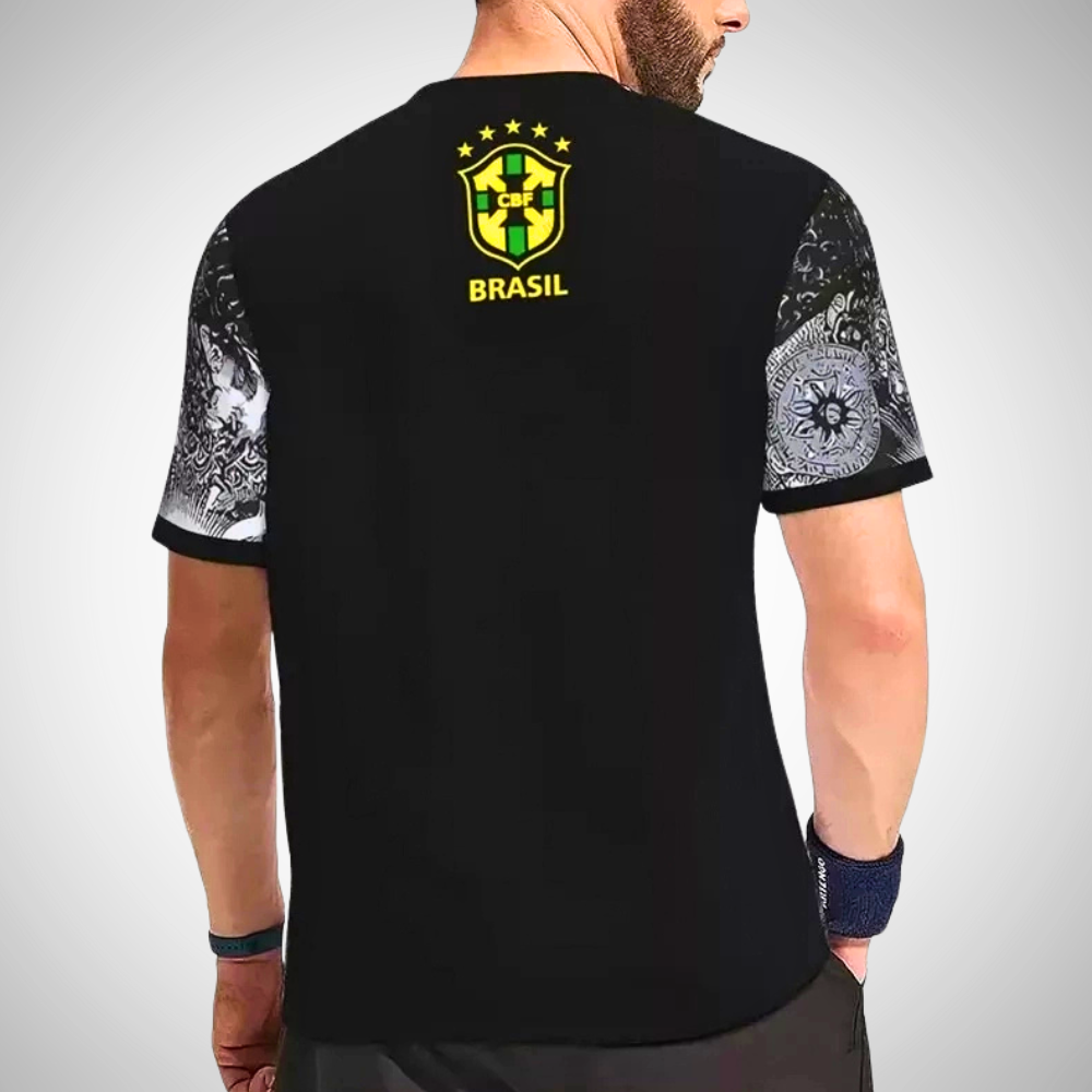 Brazilië Jezus Shirt - 2024/25 Zwarte Speciale Editie