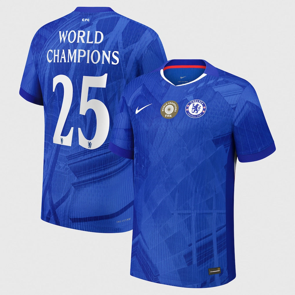 Chelsea Cup Nike Dri-FIT ADV Home Match Shirt 2025-26 with World Champions 25 chest badge