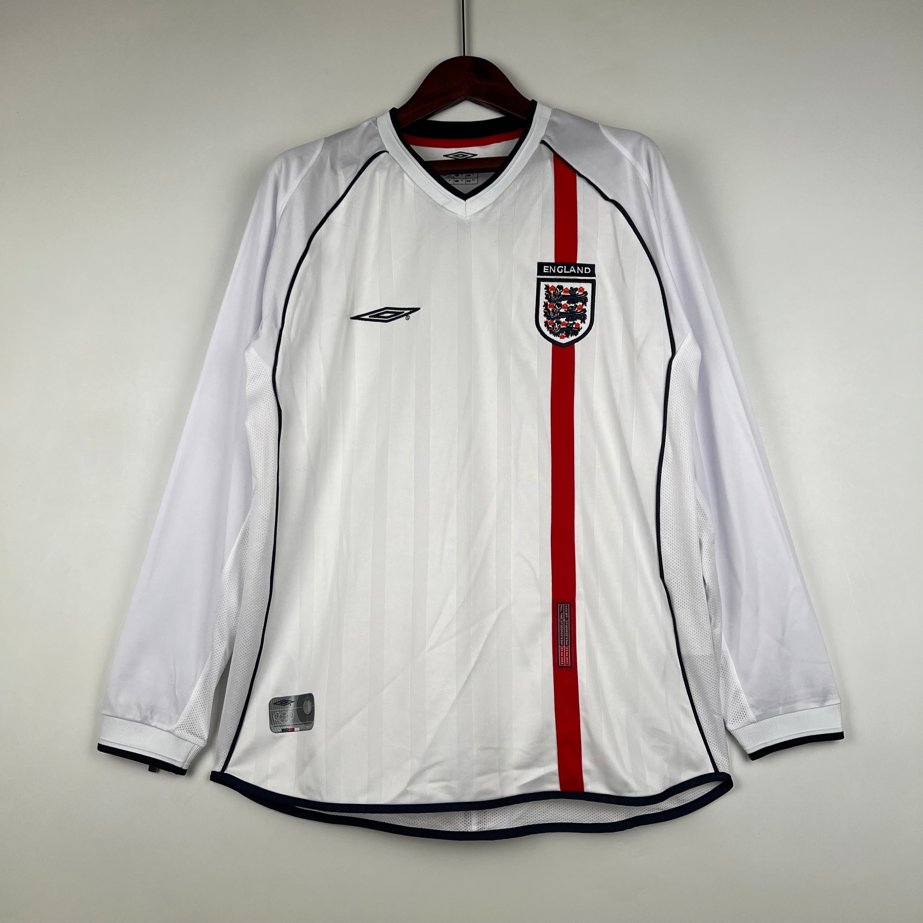 2002 Engeland Lange Mouw Thuisshirt
