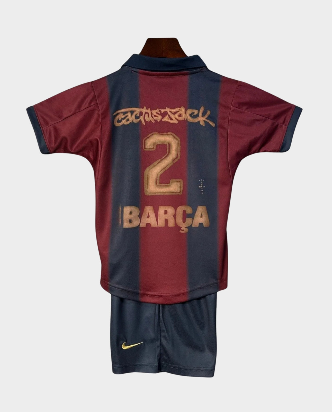 Kids Barca X Travis Scott Retro Kit 2025-26