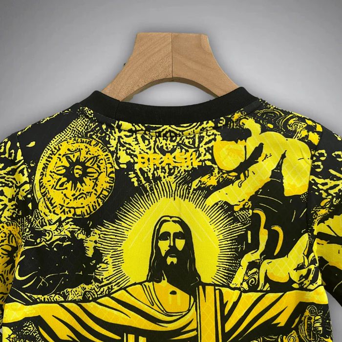 Kids Brazil Christ The Redeemer Yellow Kit 2025-26