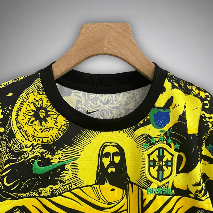 Kids Brazil Christ The Redeemer Yellow Kit 2025-26